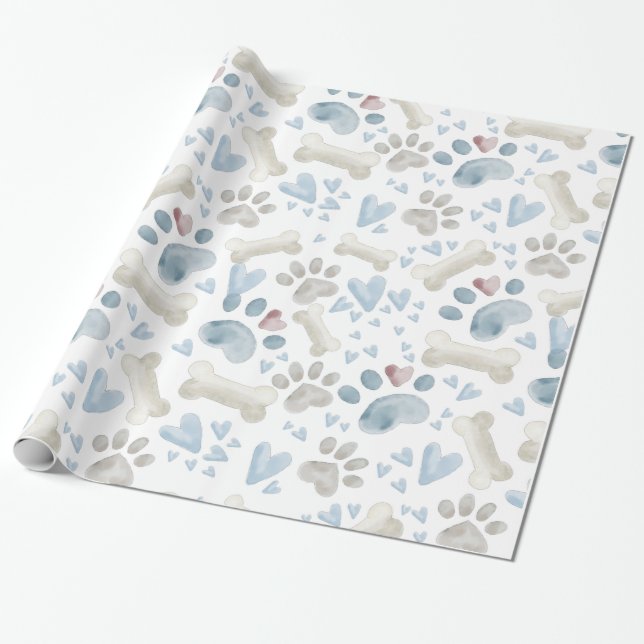 Papier Cadeau Poitrines de poitrine et les coeurs (Déroulé)