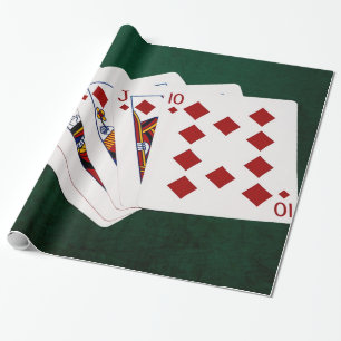 Papier Cadeau Poker Hands - Brosse Royale - Costume Diamants