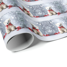 Papier Cadeau Polar Bear Christmas Holiday Wrapping Paper