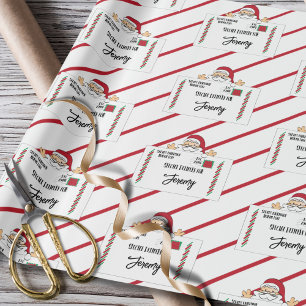 Papier Cadeau Pôle Nord de Père Noël Livraison spéciale pour enf