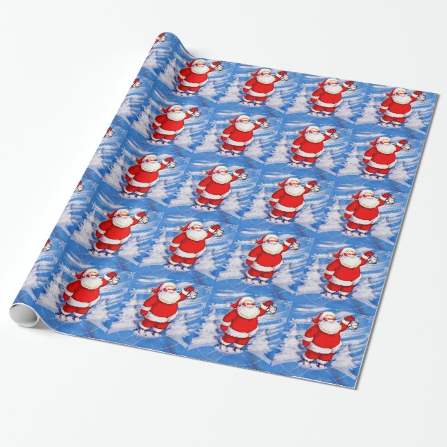 Papier Cadeau Pôle Nord Père Noël (Déroulé)