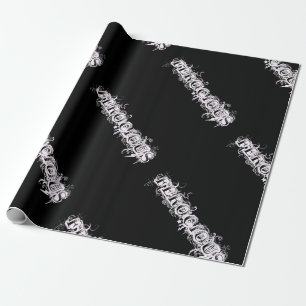 Papier Cadeau Police de tatouage de style FEROCIOUS