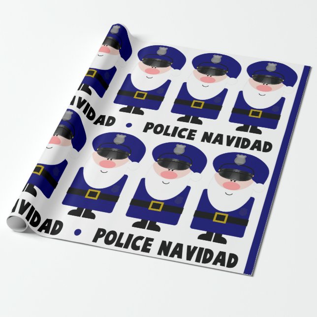 Papier Cadeau Police Navidad (Déroulé)