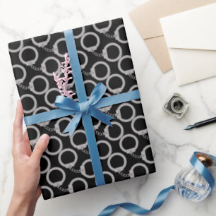 Papier Cadeau Police Poignées de main enveloppant du papier