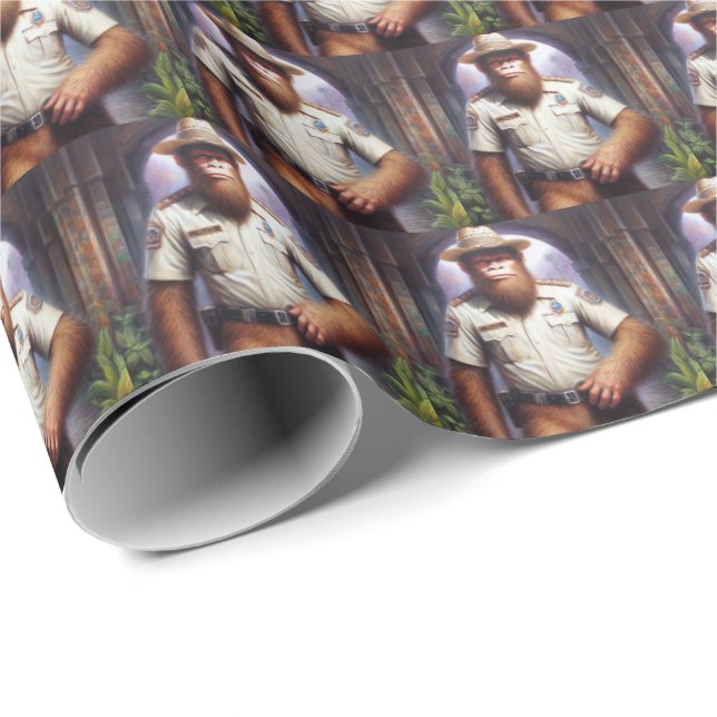 Papier Cadeau Policier de Bigfoot (Coin rond)