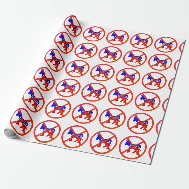 Papier Cadeau Politique populaire d'Anti-Démocrate (Déroulé)