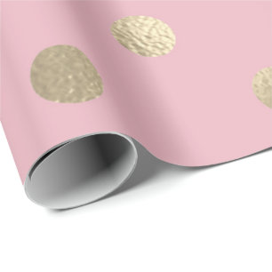 Papier Cadeau Polka Pots Petits Pâtes Pétroles Pâtes Roses P
