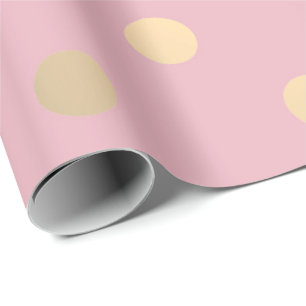 Papier Cadeau Polka Pots Petits Pâtes Pétroles Pâtes Roses P