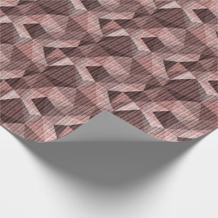 Papier Cadeau Polygone de texture beige et brune