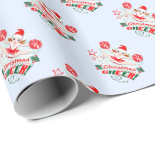 Papier Cadeau Pom-pom girl festive