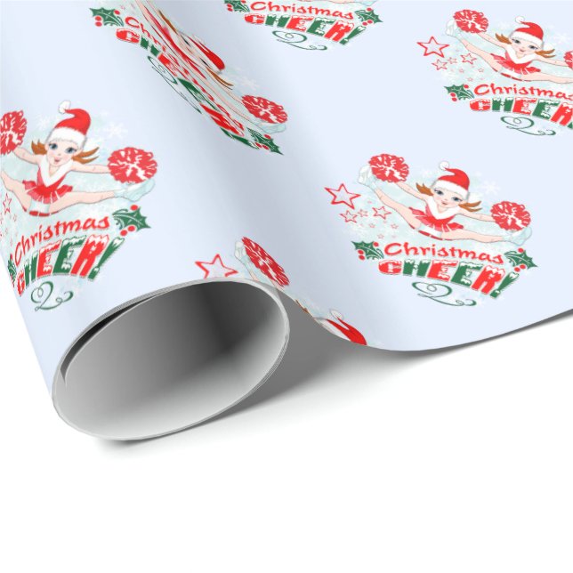 Papier Cadeau Pom-pom girl festive (Coin rond)