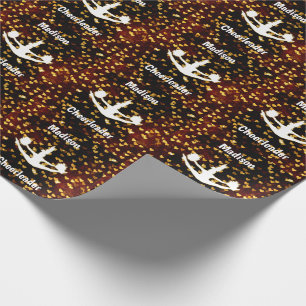 Papier Cadeau Pom-pom girl Rustique des Coeurs Flottants