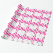 Papier cadeau Pomeranian papier d'emballage rose c