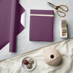 Papier Cadeau Pomme d'aubergine solide pourpre