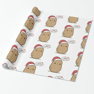 Papier Cadeau Pomme de terre de Noël mignonne