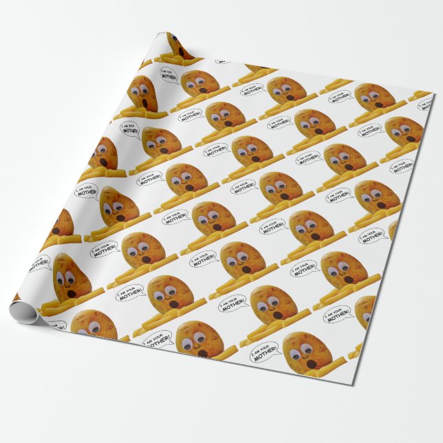 Papier Cadeau Pomme de terre drôle (Déroulé)