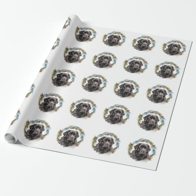 Papier Cadeau Pompe festive des germes de Noël de Terre-Neuve (Déroulé)