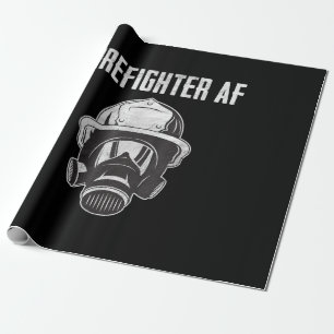 Papier Cadeau Pompier AF Masque gaz Funny Firefighter