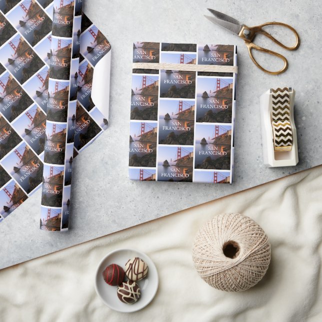 Papier Cadeau Pont Golden Gate | San Francisco Californie (Artisanat)