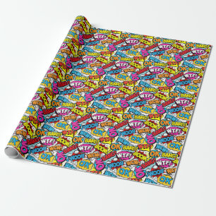 Papier Cadeau Pop Art Comic : Retro Motif sans couture
