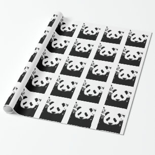 Papier Cadeau Pop Art Panda Papier d'enveloppement de Noël