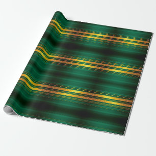 Papier Cadeau Populaire Green Gold Luxury Linen Texture Collecti
