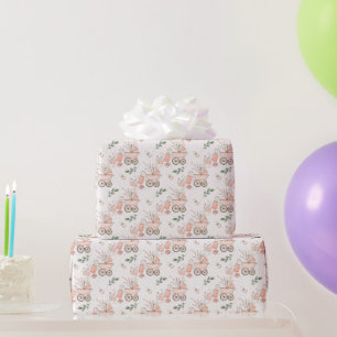 Papier Cadeau Porte-bébé rose