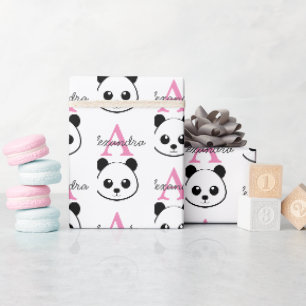 Papier Cadeau Porte-panda coutume Monogramme