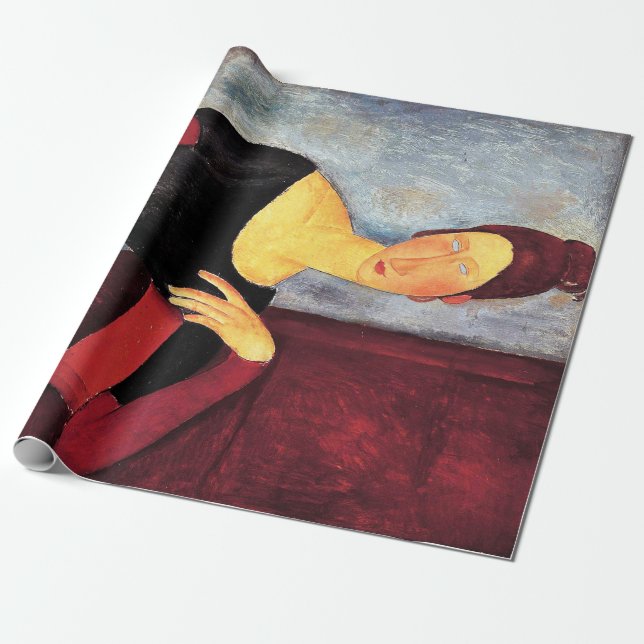 Papier Cadeau Portrait de la femme de l'artiste, Modigliani (Déroulé)