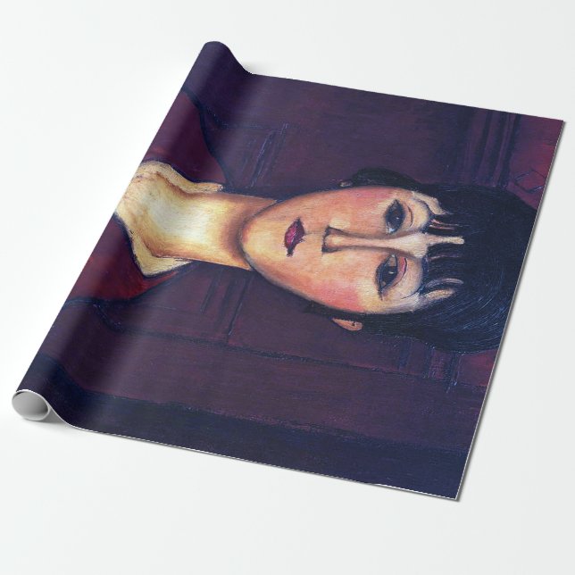 Papier Cadeau Portrait d'une jeune femme, Modigliani (Déroulé)