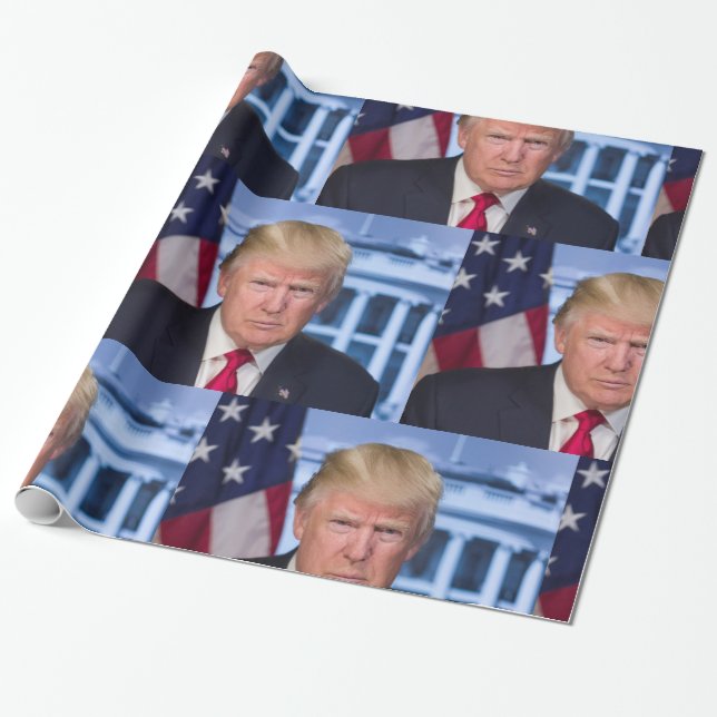 Papier Cadeau Portrait officiel de Donald Trump (Déroulé)