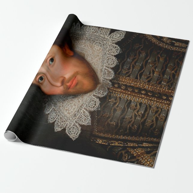 Papier Cadeau Portrait William Shakespeare de Cobbe (Déroulé)