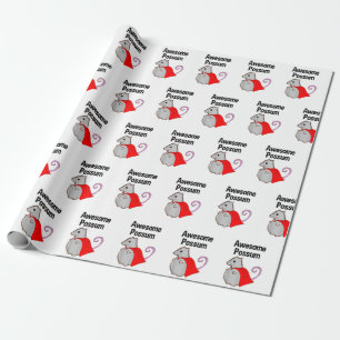 Papier Cadeau Possum Génial Drôle, Mignon. Amateur d'Animaux