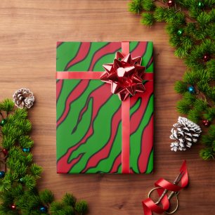 Papier Cadeau Poster de animal De Tiges Rouge Et Vert