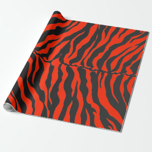 Papier Cadeau Poster de animal De Tigre Orange Et Noir