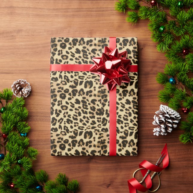 Papier Cadeau Poster de animal Leopard élégant (Cadeau de vacances)