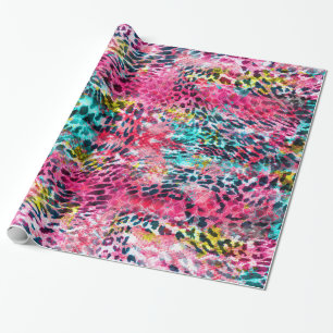 Papier Cadeau poster de animal leopard peau de serpent tendance 