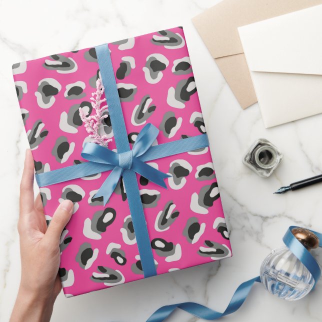 Papier Cadeau Poster de animal rose (Cadeaux)