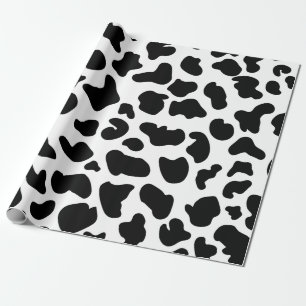 Papier Cadeau Poster de animal, Vache Imprimer Motif cadeau, Ani