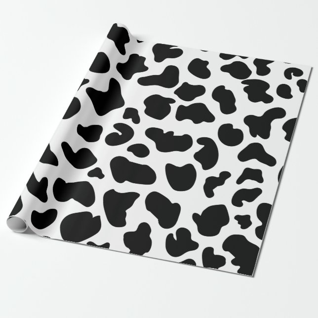 Papier Cadeau Poster de animal, Vache Imprimer Motif cadeau, Ani (Déroulé)