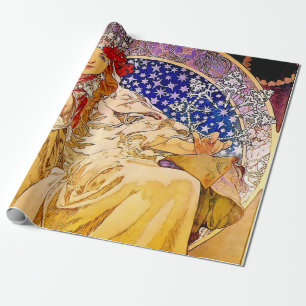 Papier Cadeau Poster de la princesse Hyacinth par Alphonse Mucha