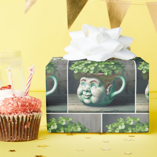 Papier Cadeau Pot à fleurs à l'enfant (Fête d'anniversaire)