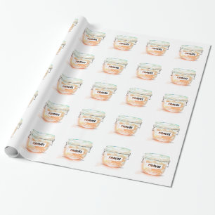Papier Cadeau Pot en verre pour l'argent de voyage