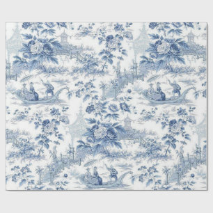 Papier Cadeau Poudre bleu Chinoiserie Toile
