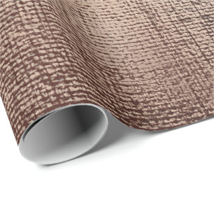 Papier Cadeau Poudre métallique Bronze Cuivre Rose Or Linen Burl