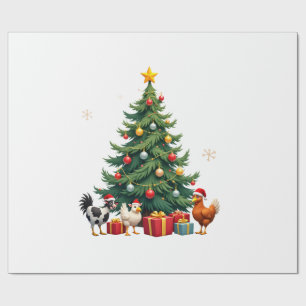 Papier Cadeau Poule Vache Chèvre Cheval Ferme Animal Fermier Noë