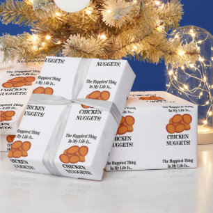 Papier Cadeau Poulet Nugget Restauration rapide Drôle Poulet Nug
