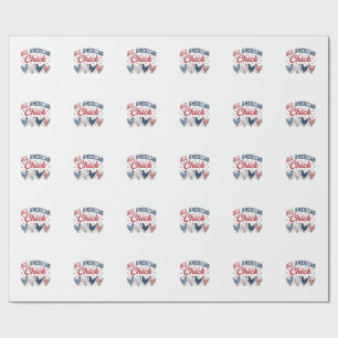 Papier Cadeau Poulet patriotique tout américain Design de t-shir