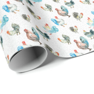 Papier Cadeau Poulets Amateurs De Poules De Pays