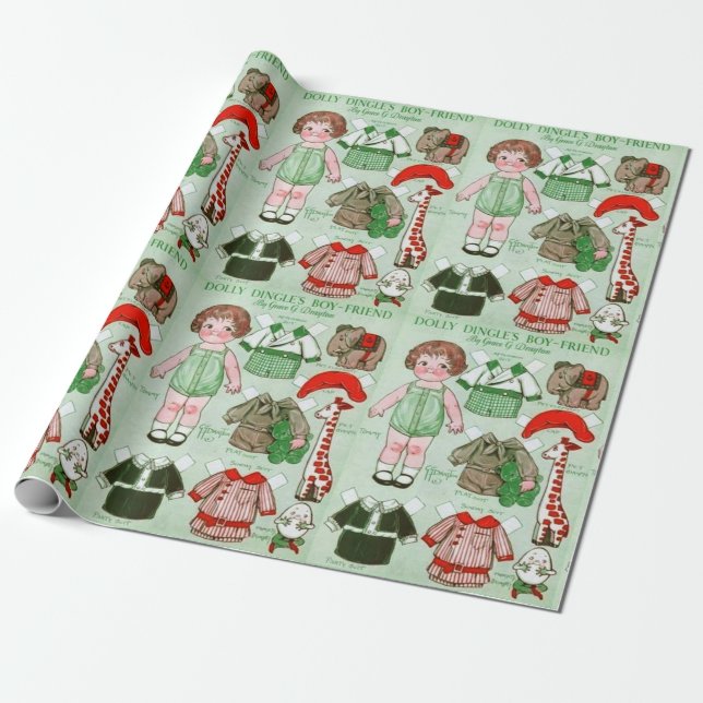 Papier Cadeau Poupée de papier de l'ami de Dingle de chariot (Déroulé)